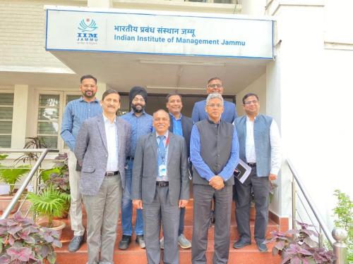 Meeting of IIM Jammu officials with J & K Bank Officials.